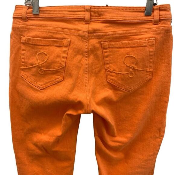 Lilly‎ Pulitzer Orange Jeans SZ 4 Skinny Mini Jeans - Picture 6 of 7
